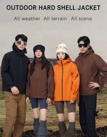Men's Breathable Waterproof Softshell Jacket Wholesale Wear-Resistant Zipper Closure Windproof Outdoor Wear