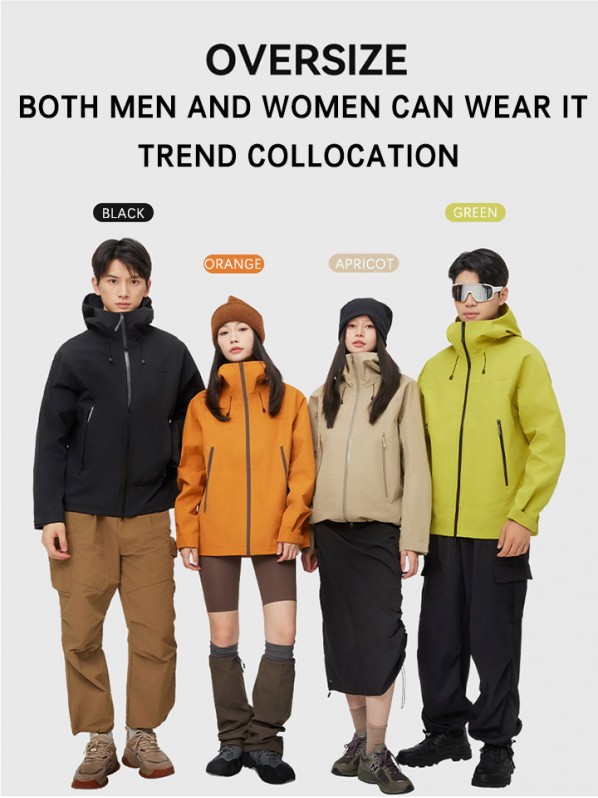 Fully Seam Taped 3-Layer Outdoor Hard Shell Jacket Waterproof Rain Hooded Windproof for Sport Trekking Work Casual Plain Dyed Fully Seam Taped 3-Layer Outdoor Hard Shell Jacket Waterproof Rain Hooded Windproof for Sport Trekking Work Casual Plain Dyed