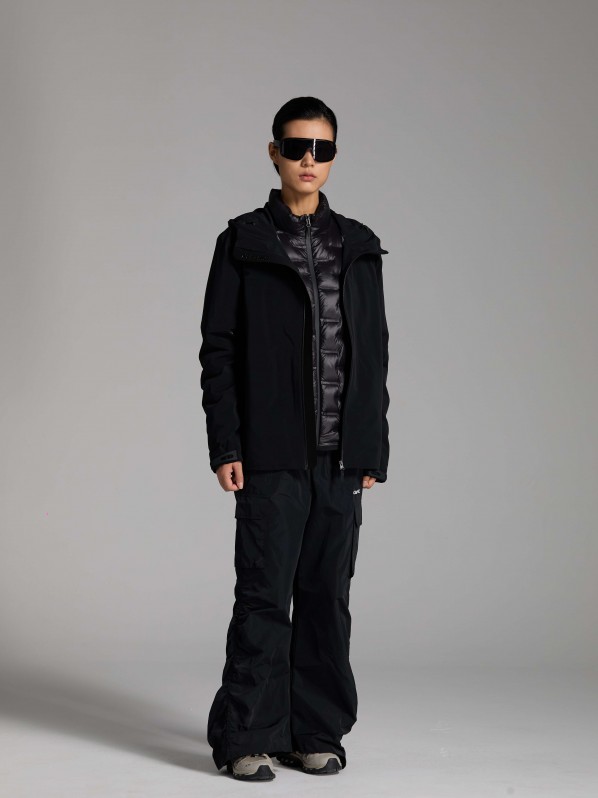 3001 Outdoor windbreaker with down lining black 3001 Outdoor windbreaker with down lining black