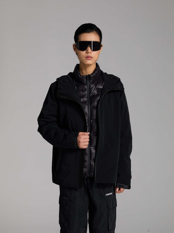 3001 Outdoor windbreaker with down lining black 3001 Outdoor windbreaker with down lining black