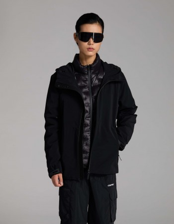 3001 Outdoor windbreaker with down lining black