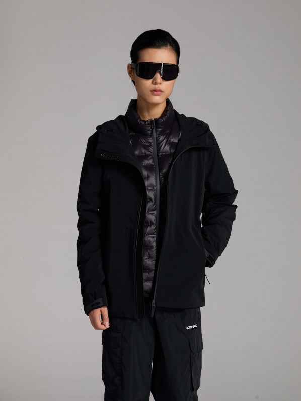 3001 Outdoor windbreaker with down lining black 3001 Outdoor windbreaker with down lining black