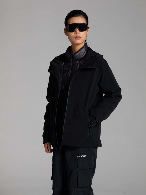 3001 Outdoor windbreaker with down lining black 3001 Outdoor windbreaker with down lining black