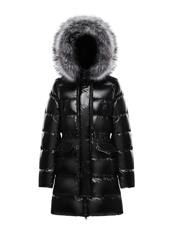 Long Duck Down Jacket With Fur Long Duck Down Jacket With Fur