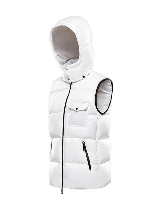 Short Down Vest with Hoodie Short Down Vest with Hoodie
