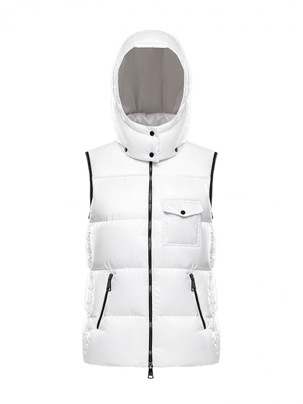 Short Down Vest with Hoodie Short Down Vest with Hoodie