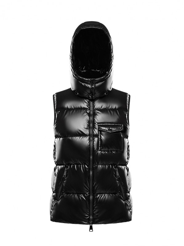 Short Down Vest with Hoodie Short Down Vest with Hoodie