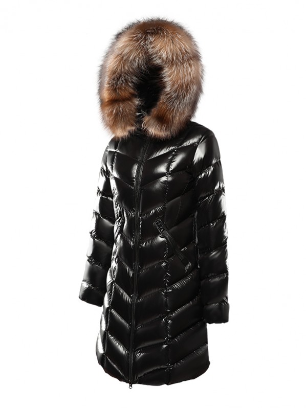 women long down jacket with real fox fur women long down jacket with real fox fur