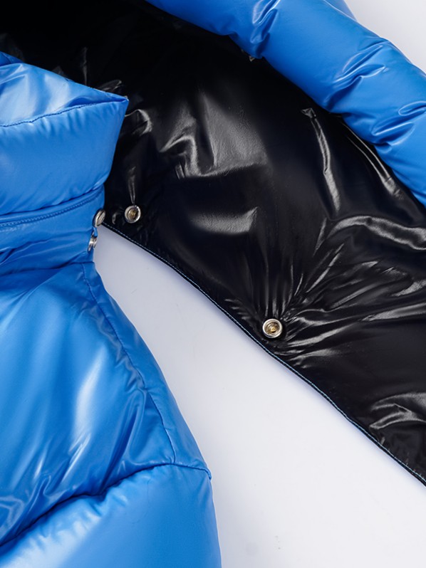Two-tone puffy down jacket Two-tone puffy down jacket