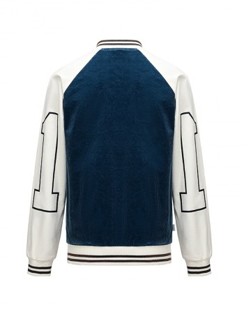 Corduroy embroidered letter jacket
