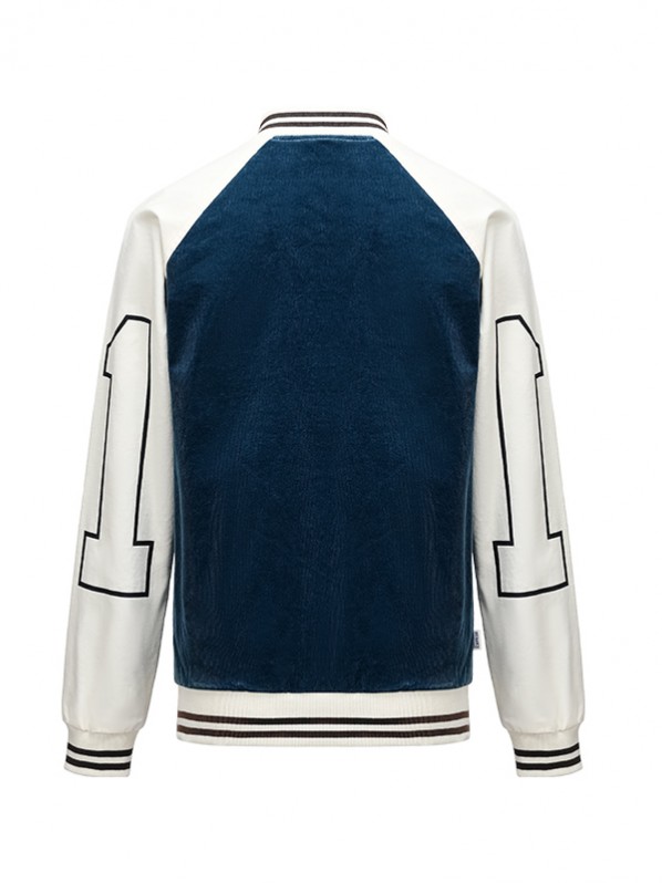 Corduroy embroidered letter jacket Corduroy embroidered letter jacket