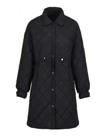 Long quilted coat for women