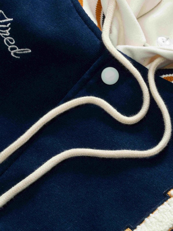 Preppy baseball uniform with hoodie Preppy baseball uniform with hoodie