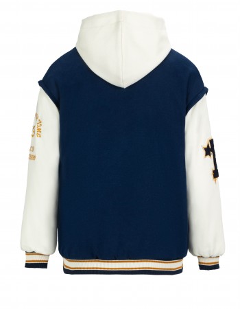 Preppy baseball uniform with hoodie