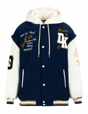 Preppy baseball uniform with hoodie