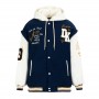 Preppy baseball uniform with hoodie