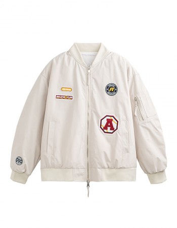 men spring white bomber