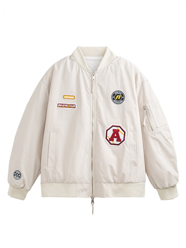 men spring white bomber men spring white bomber