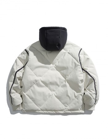 Quilted jacket with hoodie