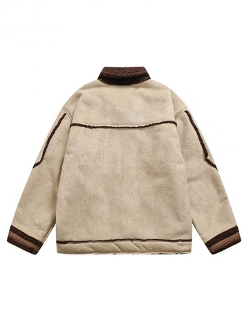 Suede letter jacket fall