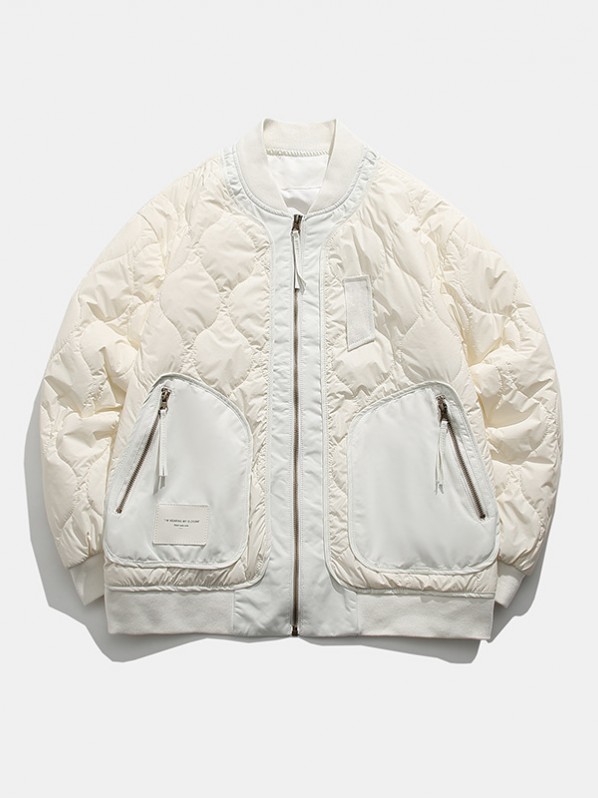 Puffer quilted stand-up collar down jacket Puffer quilted stand-up collar down jacket