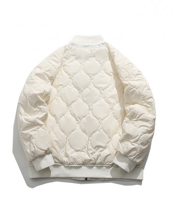 Puffer quilted stand-up collar down jacket