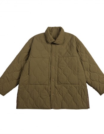 Green quilted cotton jacket