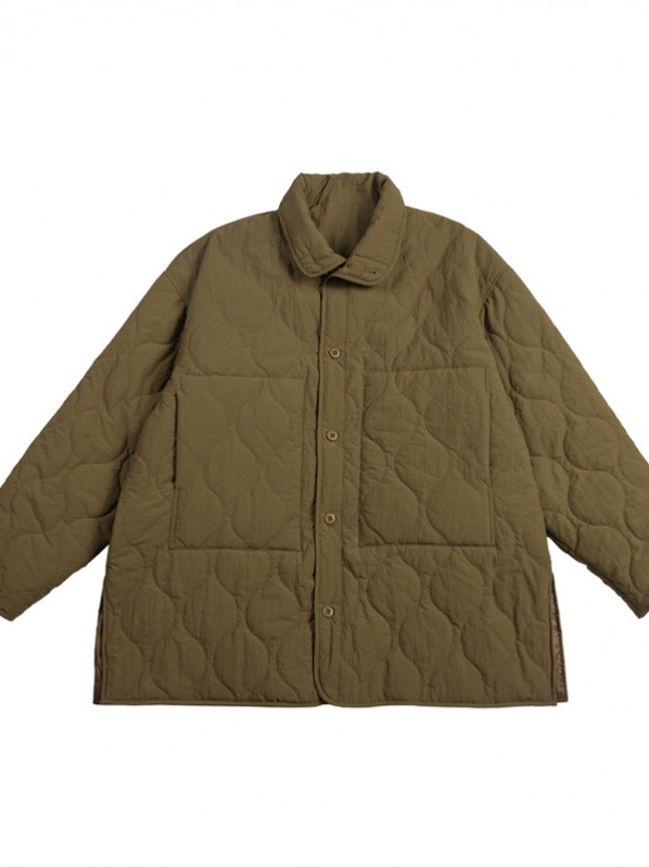 Green quilted cotton jacket Green quilted cotton jacket