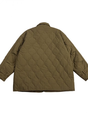 Green quilted cotton jacket