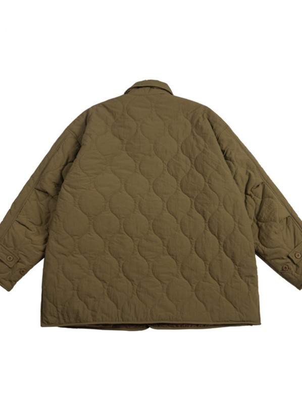 Green quilted cotton jacket Green quilted cotton jacket