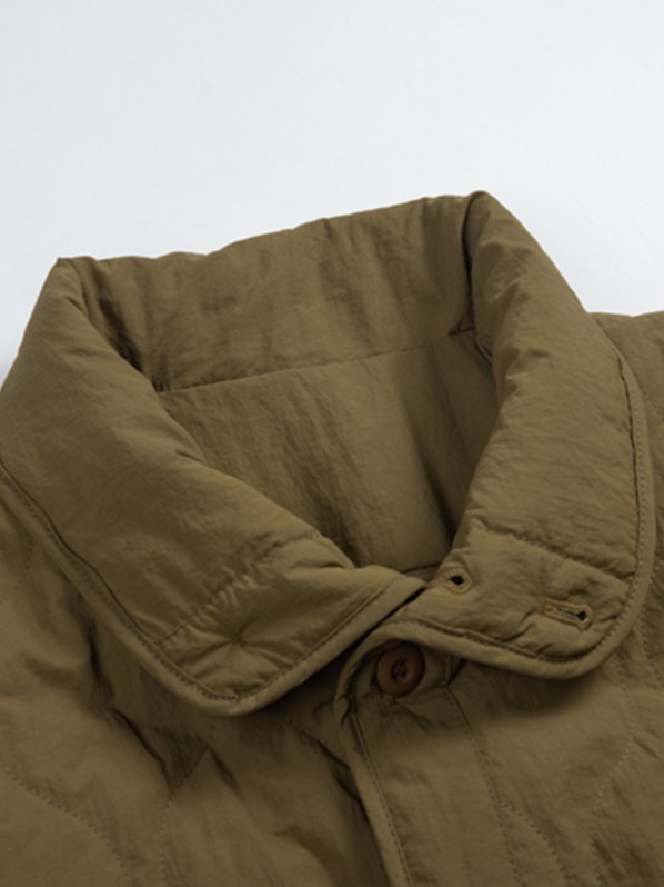 Green quilted cotton jacket Green quilted cotton jacket