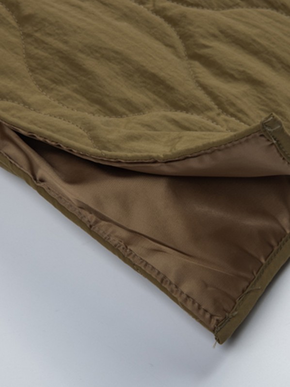 Green quilted cotton jacket Green quilted cotton jacket
