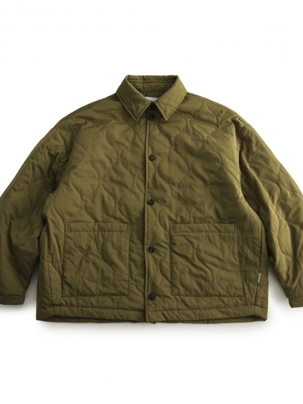 Green quilted shirt style cotton jacket Green quilted shirt style cotton jacket