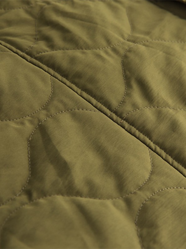 Green quilted shirt style cotton jacket Green quilted shirt style cotton jacket