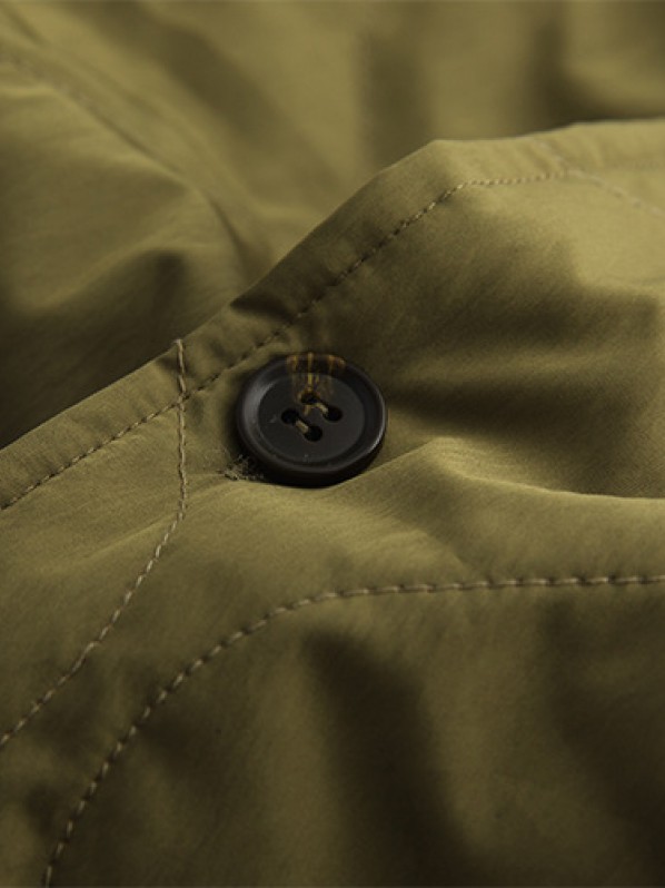 Green quilted shirt style cotton jacket Green quilted shirt style cotton jacket