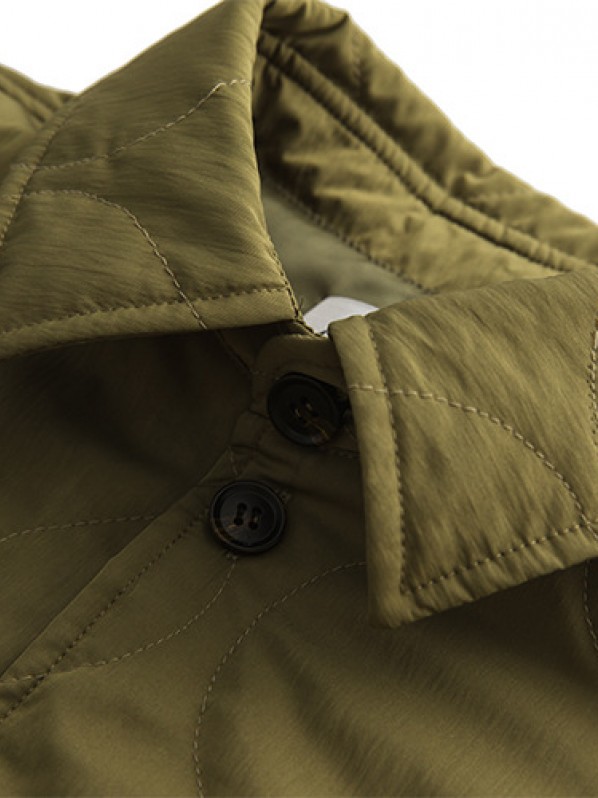Green quilted shirt style cotton jacket Green quilted shirt style cotton jacket