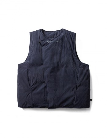 Blue short down vest
