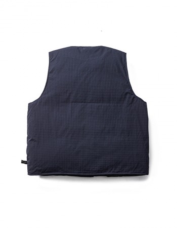 Blue short down vest