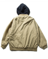 Khaki baseball jacket with hoodie Khaki baseball jacket with hoodie
