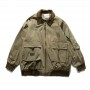 Military green baseball jacket