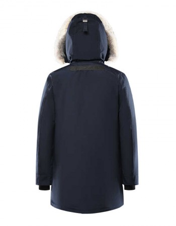 men's wolf fur down parka