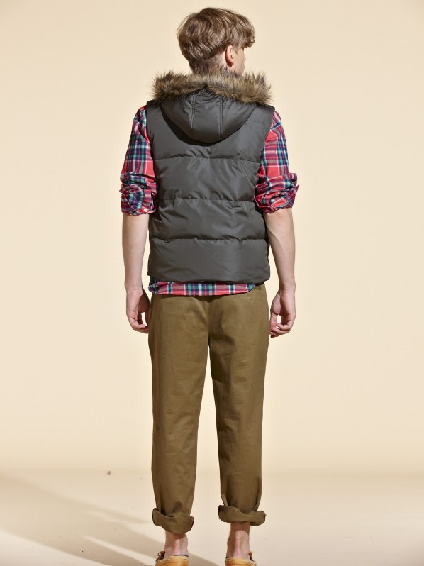 Gray vest with hoodie Gray vest with hoodie