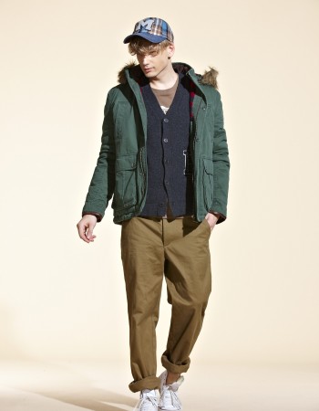 Green stylish parka