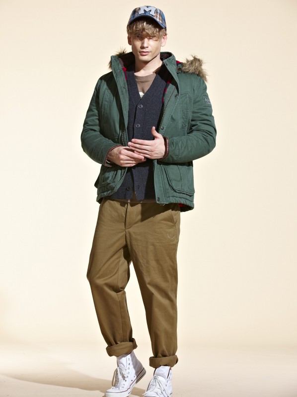 Green stylish parka Green stylish parka