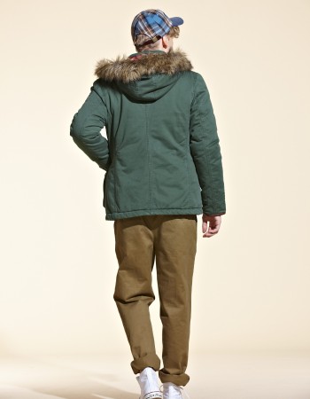 Green stylish parka
