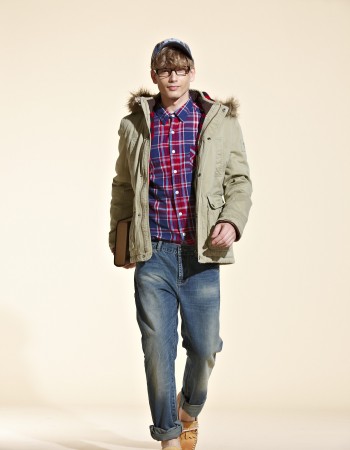light green padded jacket