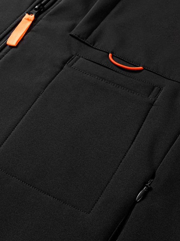 Black jacket with standing collar Black jacket with standing collar