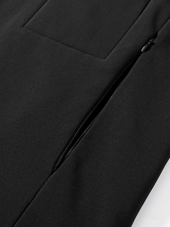 Black jacket with standing collar Black jacket with standing collar