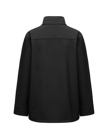 Black jacket with standing collar