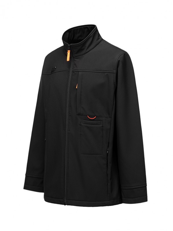 Black jacket with standing collar Black jacket with standing collar